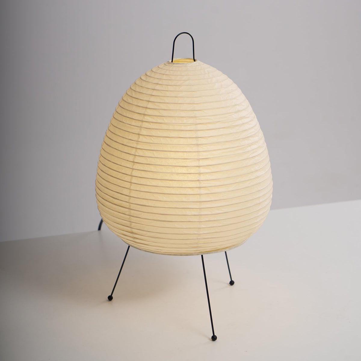 Lámpara de acento con pantalla de papel hecha a mano, 10 pulgadas de ancho, luz nocturna LED de brillo cálido para dormitorio, oficina, escritorio, rincón de lectura, estilo minimalista japonés
