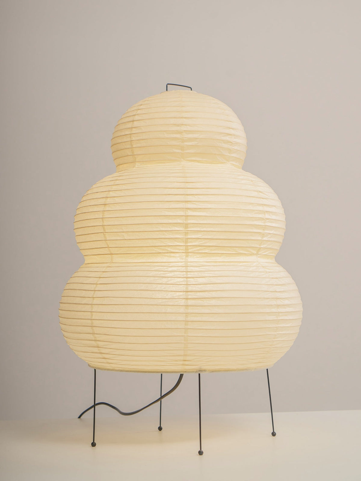 Lámpara de acento con pantalla de papel hecha a mano, 10 pulgadas de ancho, luz nocturna LED de brillo cálido para dormitorio, oficina, escritorio, rincón de lectura, estilo minimalista japonés