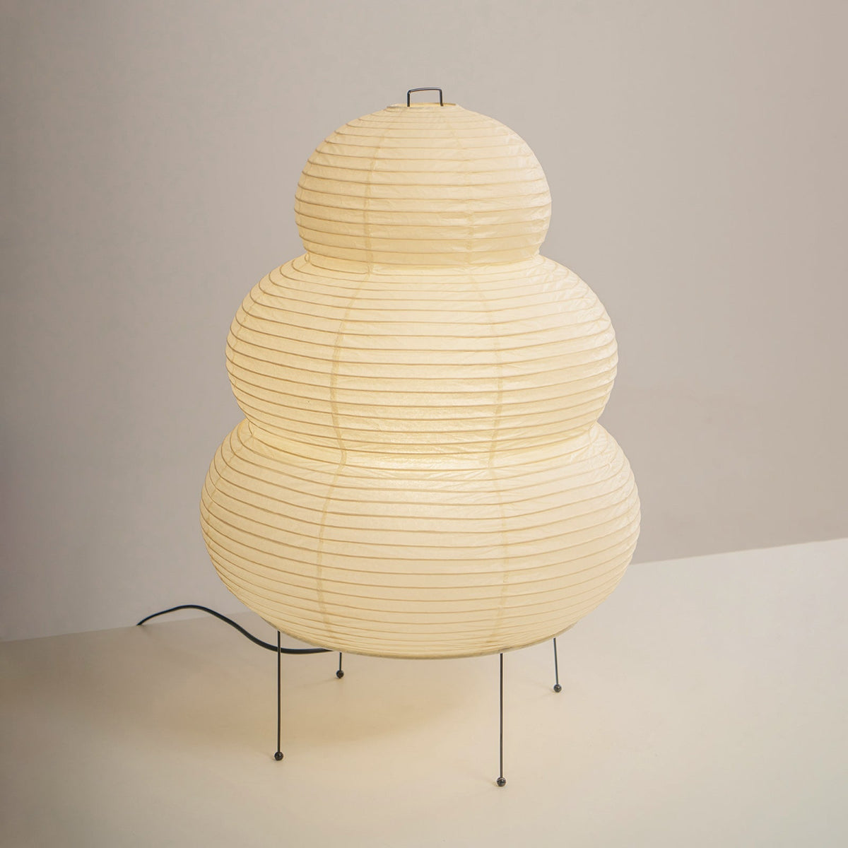 Lámpara de acento con pantalla de papel hecha a mano, 10 pulgadas de ancho, luz nocturna LED de brillo cálido para dormitorio, oficina, escritorio, rincón de lectura, estilo minimalista japonés