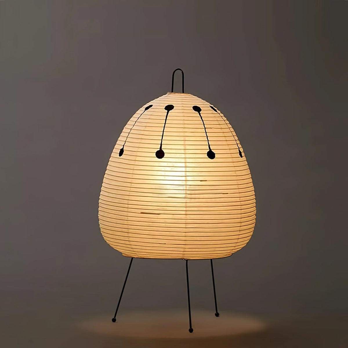 Lámpara de acento con pantalla de papel hecha a mano, 10 pulgadas de ancho, luz nocturna LED de brillo cálido para dormitorio, oficina, escritorio, rincón de lectura, estilo minimalista japonés