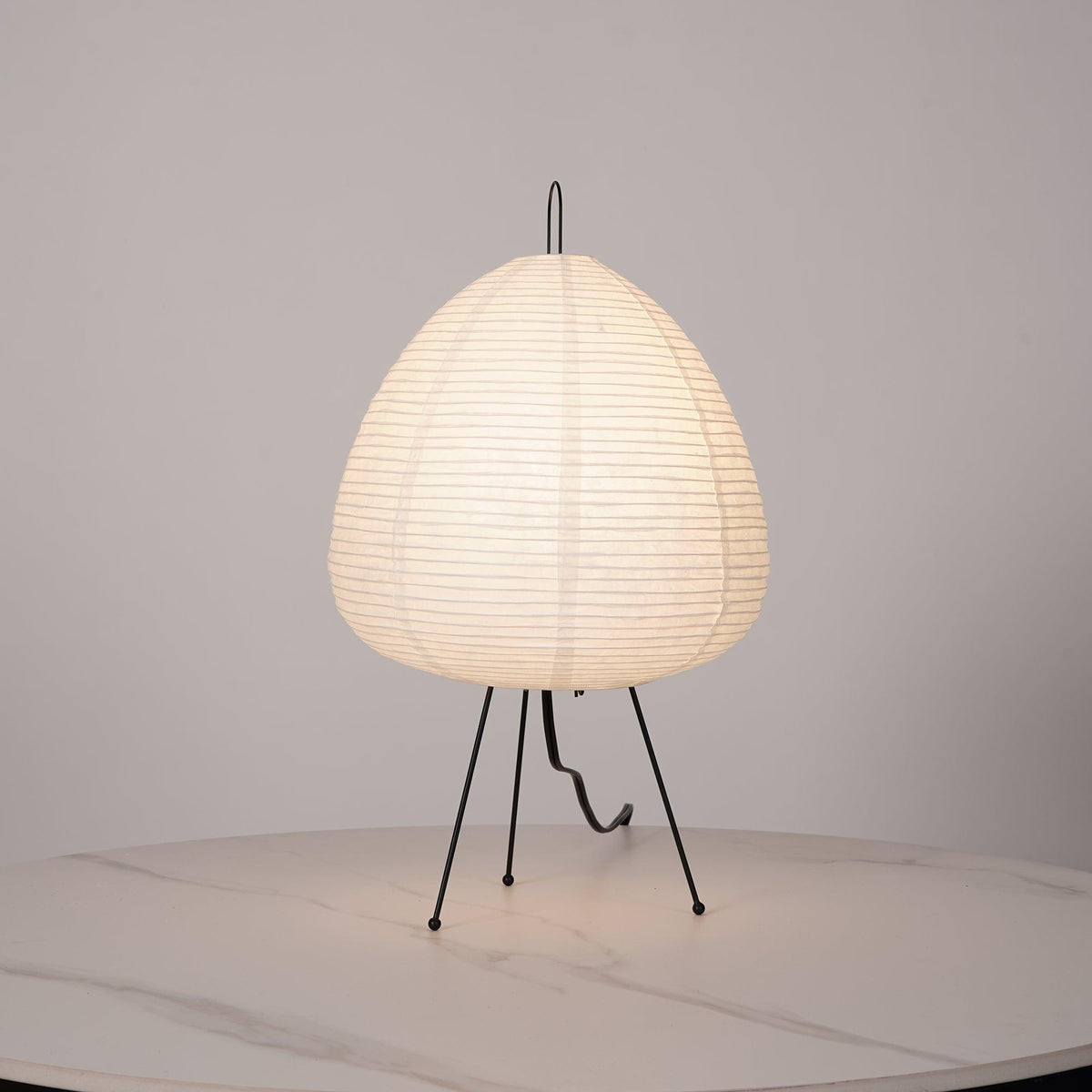 Lámpara de acento con pantalla de papel hecha a mano, 10 pulgadas de ancho, luz nocturna LED de brillo cálido para dormitorio, oficina, escritorio, rincón de lectura, estilo minimalista japonés