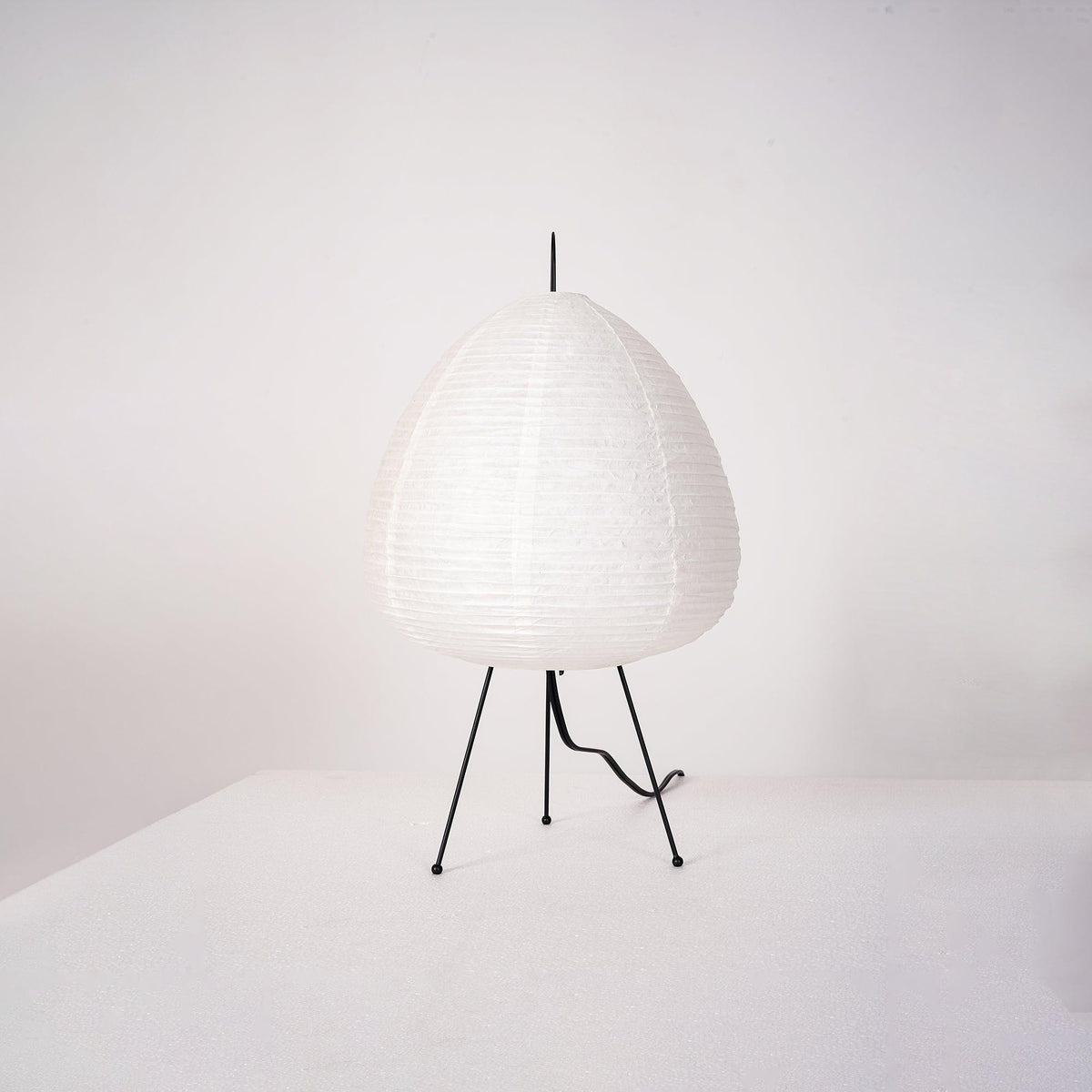 Lámpara de acento con pantalla de papel hecha a mano, 10 pulgadas de ancho, luz nocturna LED de brillo cálido para dormitorio, oficina, escritorio, rincón de lectura, estilo minimalista japonés