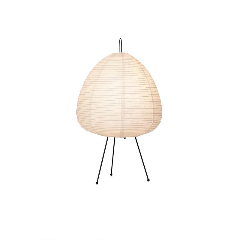 Lámpara de acento con pantalla de papel hecha a mano, 10 pulgadas de ancho, luz nocturna LED de brillo cálido para dormitorio, oficina, escritorio, rincón de lectura, estilo minimalista japonés