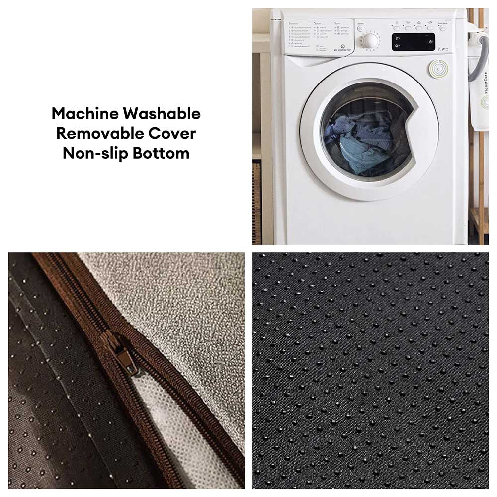 Orthopedisch honden- en kattenmand met opstaande rand – Wasbaar, antislip onderkant, comfort voor alle seizoenen