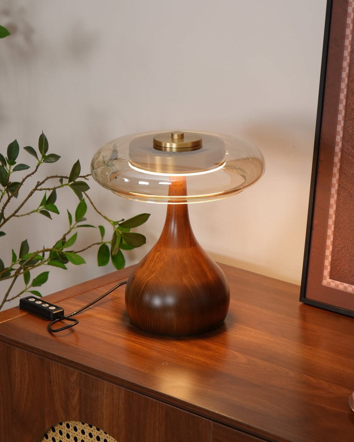 Desk Lamp with 3 Color Temperatures Glass and Brass LED Touch Light for Bedroom Office Nightstand Reading Warm Cool Neutral White 12W 10 Inc | Thomler