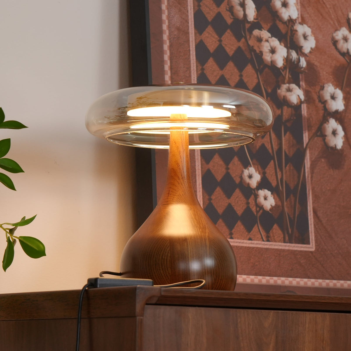 Desk Lamp with 3 Color Temperatures Glass and Brass LED Touch Light for Bedroom Office Nightstand Reading Warm Cool Neutral White 12W 10 Inc | Thomler