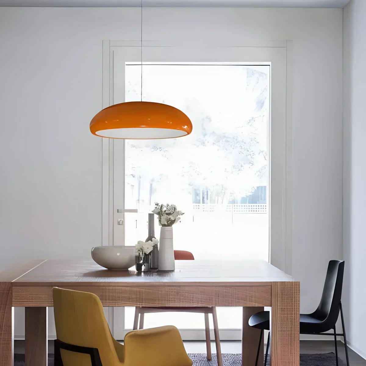LED-Deckenleuchte mit umschaltbaren Lichtmodi für Kücheninseln, Esszimmer & offene Wohnbereiche – Runde Deckenlampe aus glänzendem Metall | Thomler