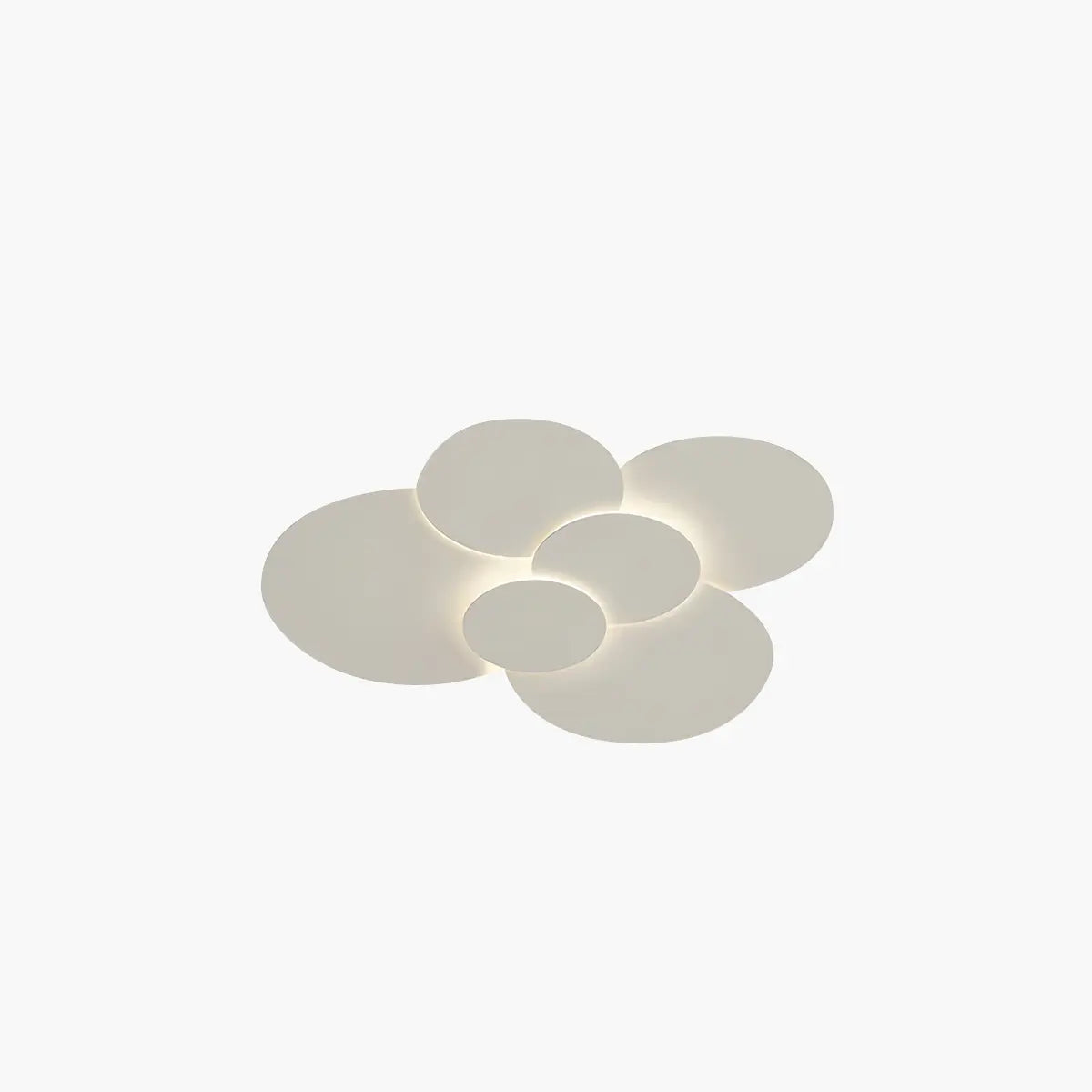 Flush Mount LED Ceiling Light with Rotating Discs White Dimmable Remote Control Modern Fixture for Bedroom Bathroom Living Room Hallway Adju | Thomler