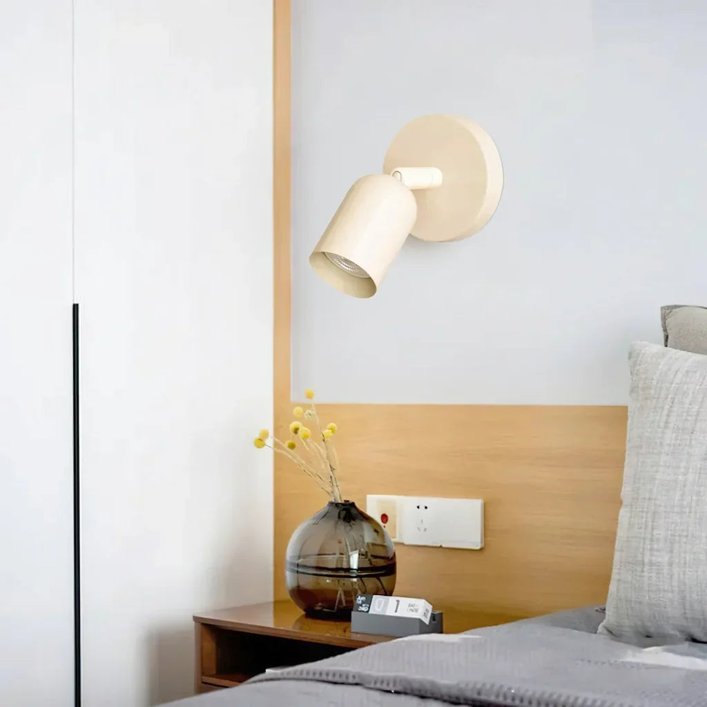 Adjustable LED Reading Sconce Metal Directional Bedside Lamp Black White Pink Spot Light for Bedroom Nightstand Contemporary Minimalist Inte | Thomler