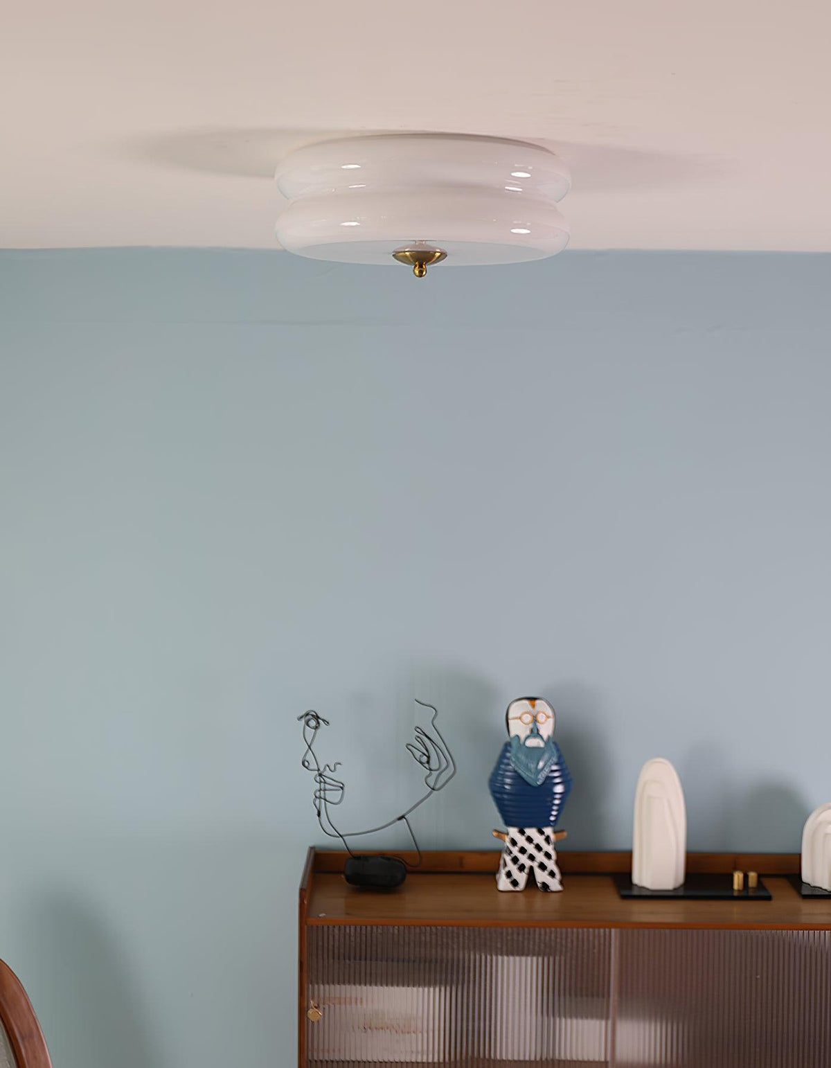 Lámpara de techo LED de montaje empotrado con pantalla de vidrio esmerilado y metal cromado dorado para dormitorio, sala de estar, comedor, pasillo y entrada, estilo tradicional