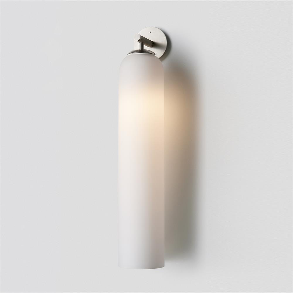 Aplique de pared cilíndrico de cristal, lámpara vertical de 19 pulgadas para sala de estar, dormitorio, pasillo, iluminación ambiental, montaje hacia arriba o hacia abajo, dorado, negro, níquel
