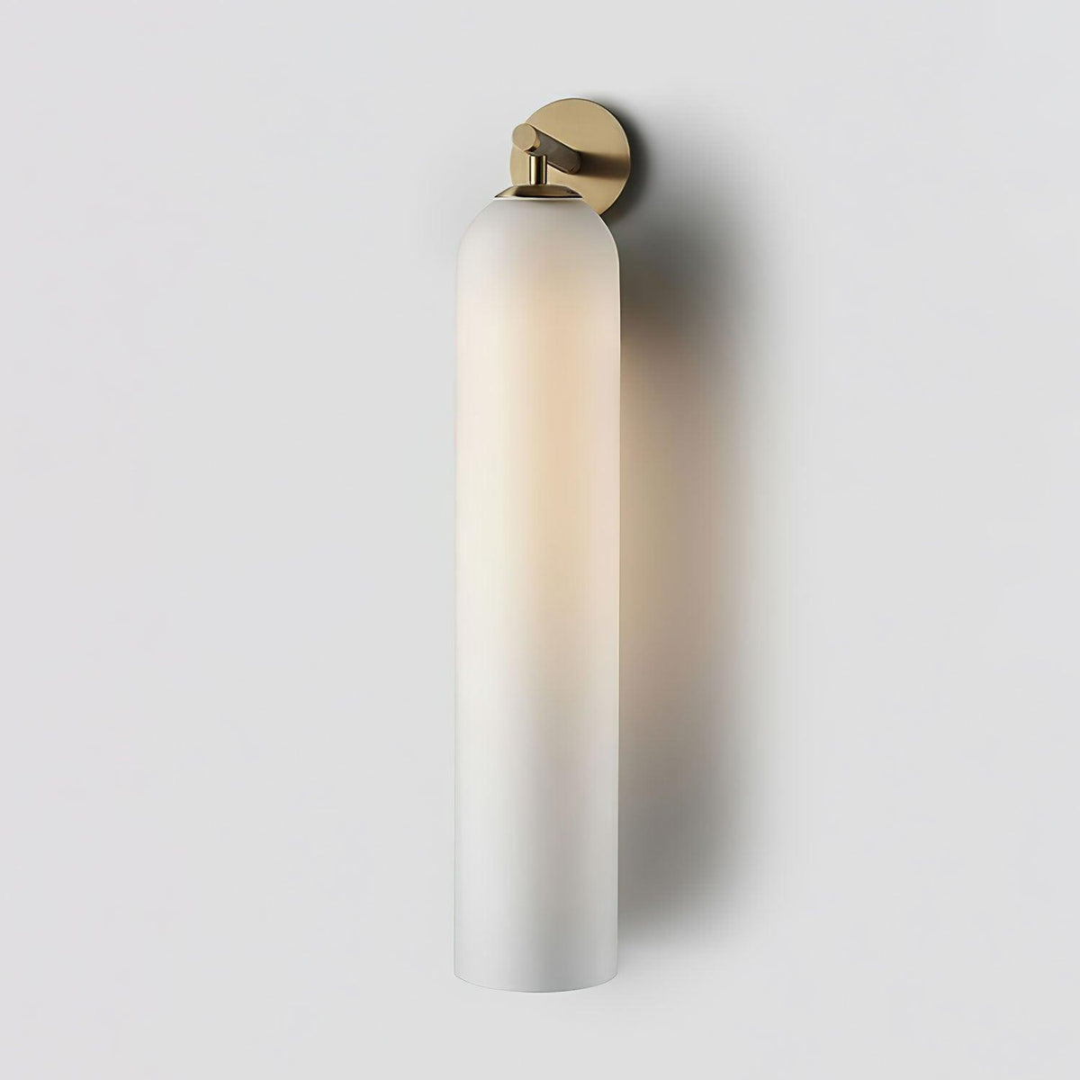 Aplique de pared cilíndrico de cristal, lámpara vertical de 19 pulgadas para sala de estar, dormitorio, pasillo, iluminación ambiental, montaje hacia arriba o hacia abajo, dorado, negro, níquel