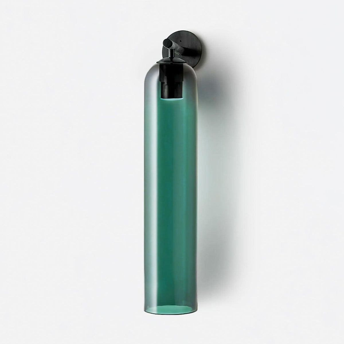 Aplique de pared cilíndrico de cristal, lámpara vertical de 19 pulgadas para sala de estar, dormitorio, pasillo, iluminación ambiental, montaje hacia arriba o hacia abajo, dorado, negro, níquel