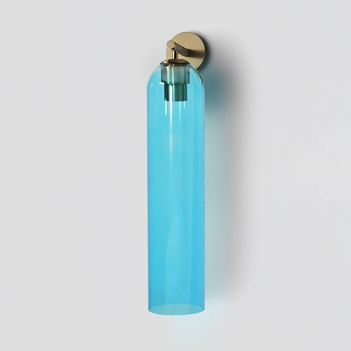 Aplique de pared cilíndrico de cristal, lámpara vertical de 19 pulgadas para sala de estar, dormitorio, pasillo, iluminación ambiental, montaje hacia arriba o hacia abajo, dorado, negro, níquel