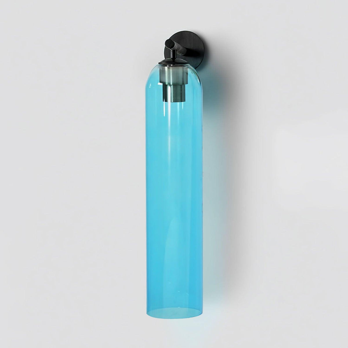 Aplique de pared cilíndrico de cristal, lámpara vertical de 19 pulgadas para sala de estar, dormitorio, pasillo, iluminación ambiental, montaje hacia arriba o hacia abajo, dorado, negro, níquel