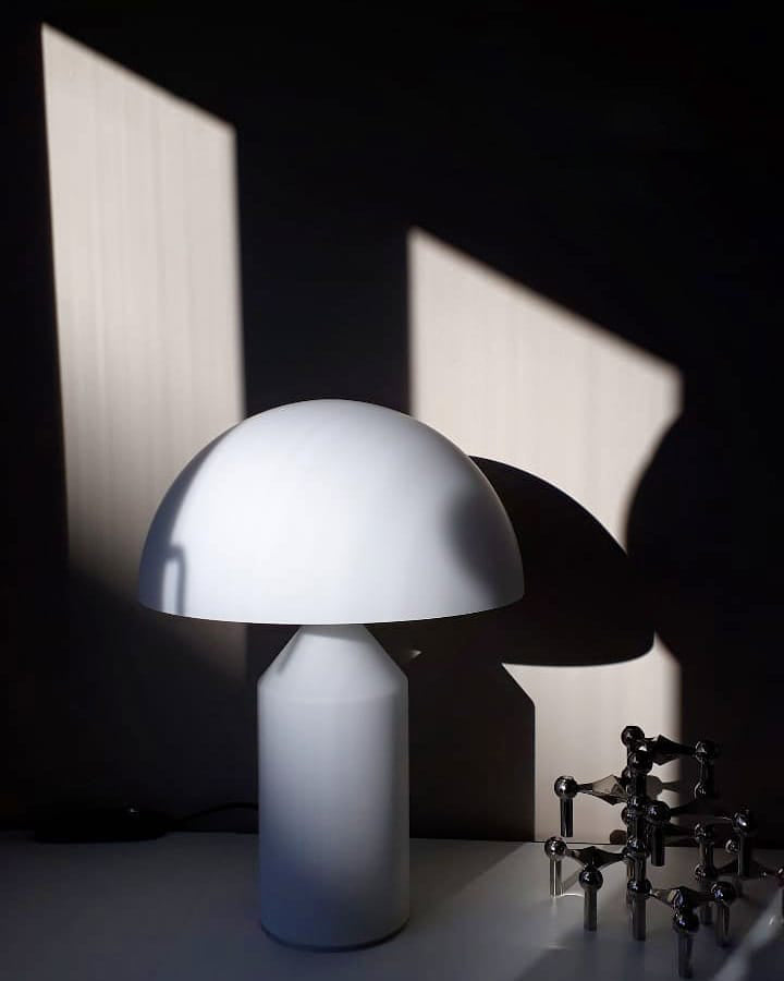Metal Architectural Accent Lamp 14 in Sculptural Shape Soft Glow Nightstand Light Bedroom Side Table Decor Modern Minimal Home Office