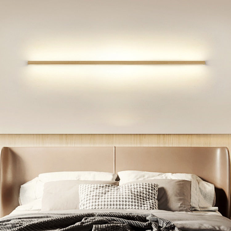 Houten LED-badkamerspiegelverlichting – Vast aangesloten lineair armatuur in diverse lengtes, opties voor warm en koel licht, slank modern design voor | Thomler