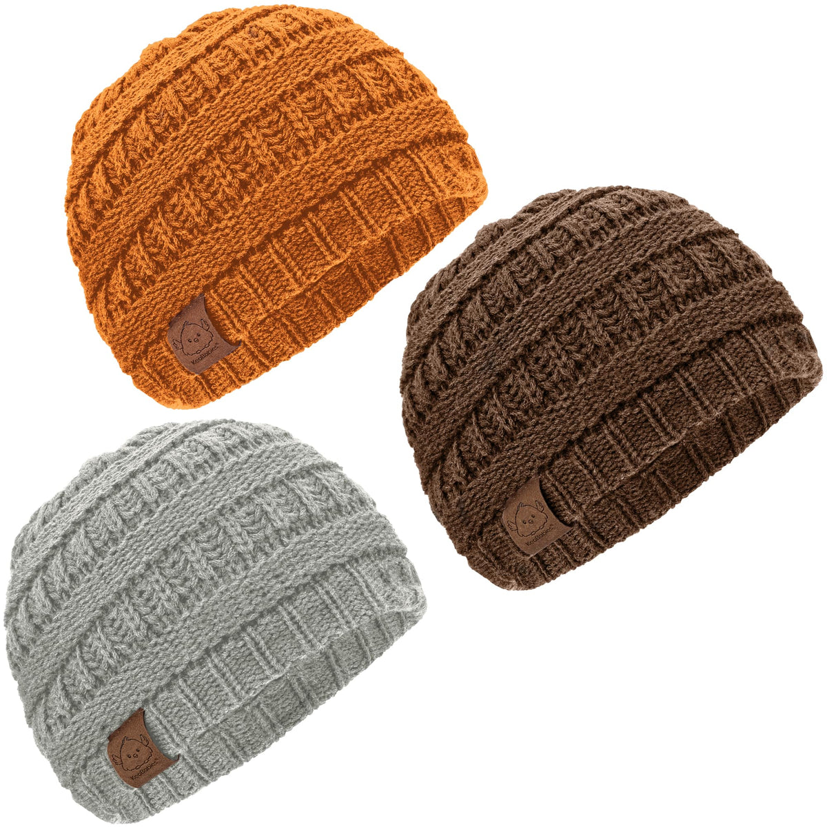 3-Pack Stretchy Baby Beanies