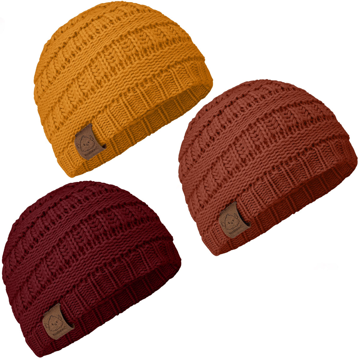 3-Pack Stretchy Baby Beanies