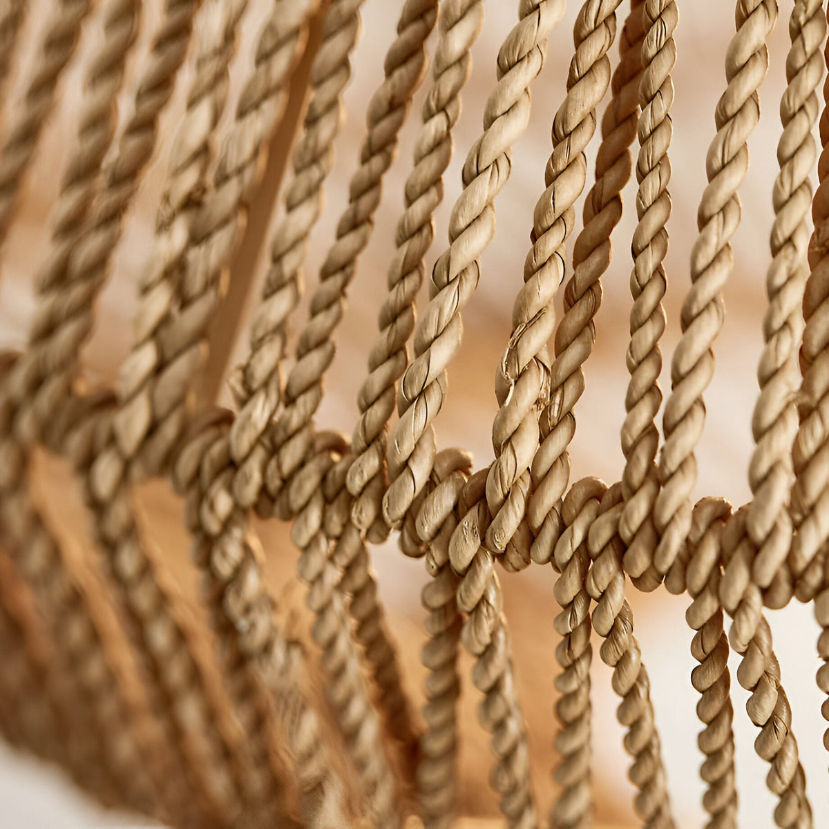 Gevlochten hanglamp, kap van natuurlijke vezels, plafondlamp met verstelbare hoogte voor eettafel, kookeiland, slaapkamer, boho, coastal, Japandi | Thomler