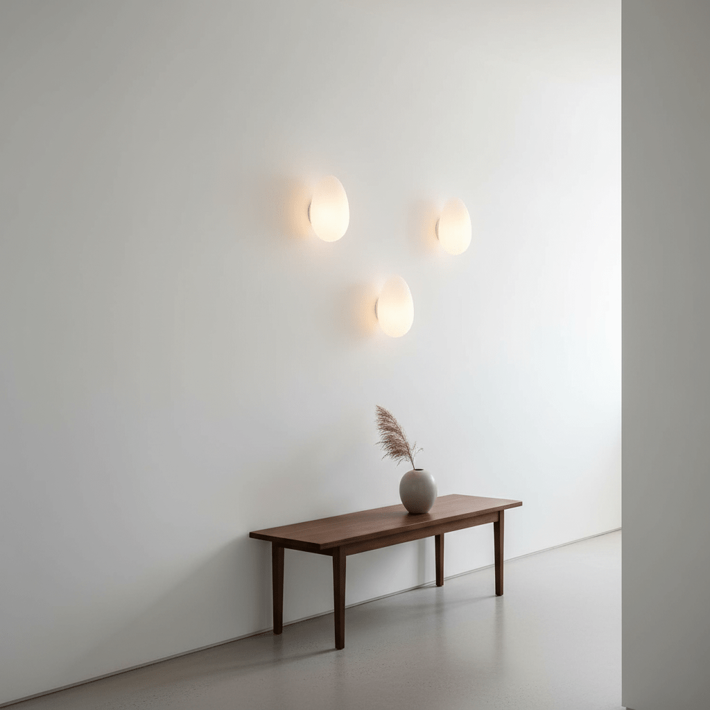 Organic Glass LED Sconce Light Fixture Wall or Ceiling Mount Modern Home Lighting Warm Neutral Cool White for Bedroom Living Room Hallway De