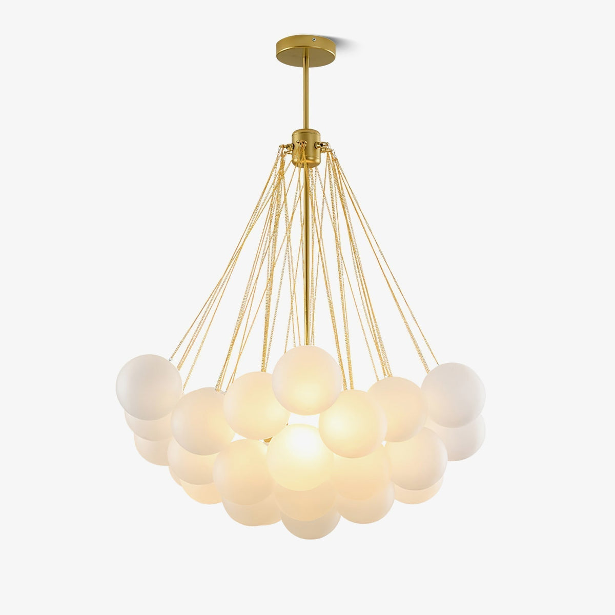 Bubble Pendellamp met meerdere bollen, verstelbare plafondlamp in goud, zwart of chroom voor eetkamer, woonkamer of hal, 19-73 lichtpunten