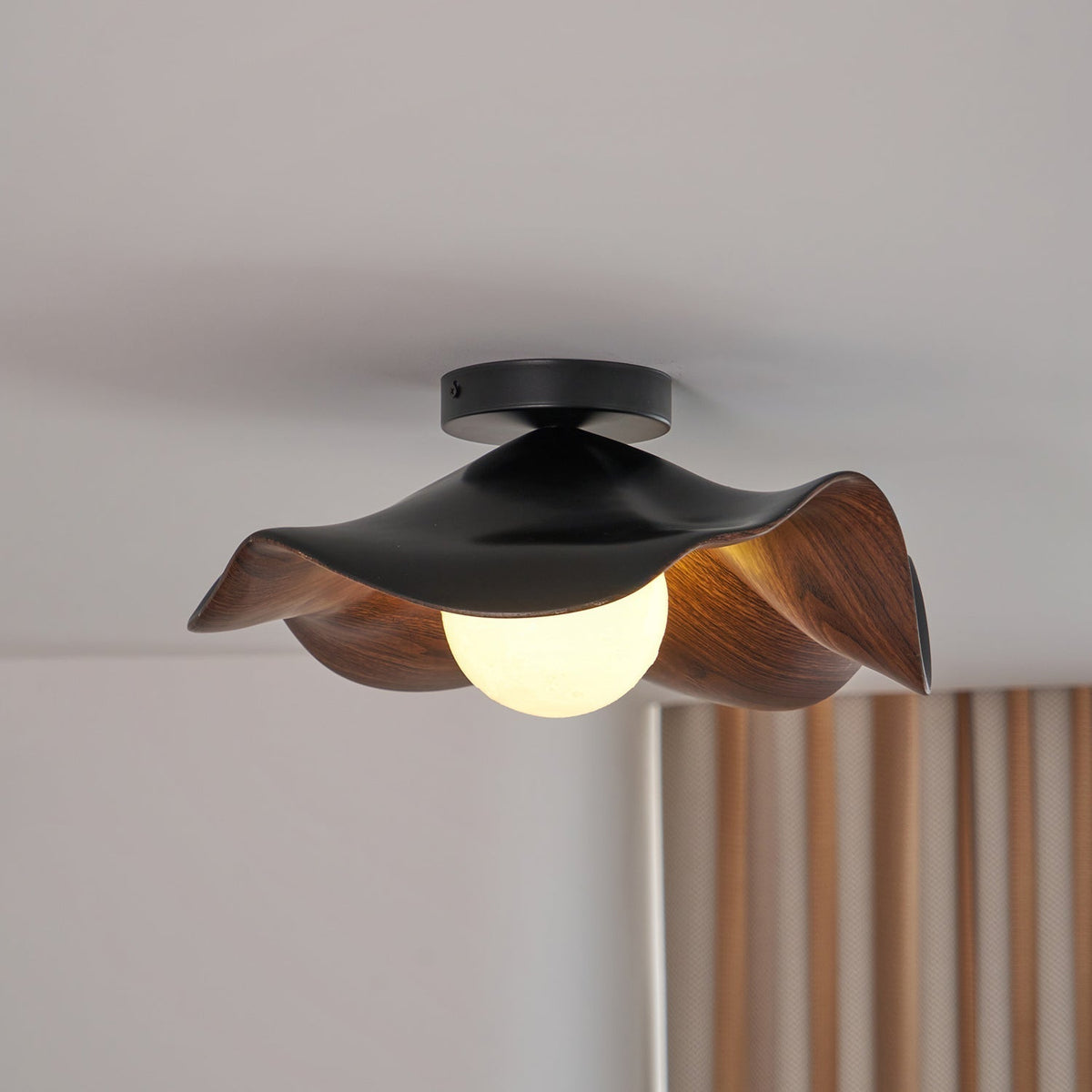 Verstelbare hanglamp met kap van metaal en hars voor woonkamer, slaapkamer, eetkamer | Moderne plafondlamp | 150 cm ophanging | Thomler