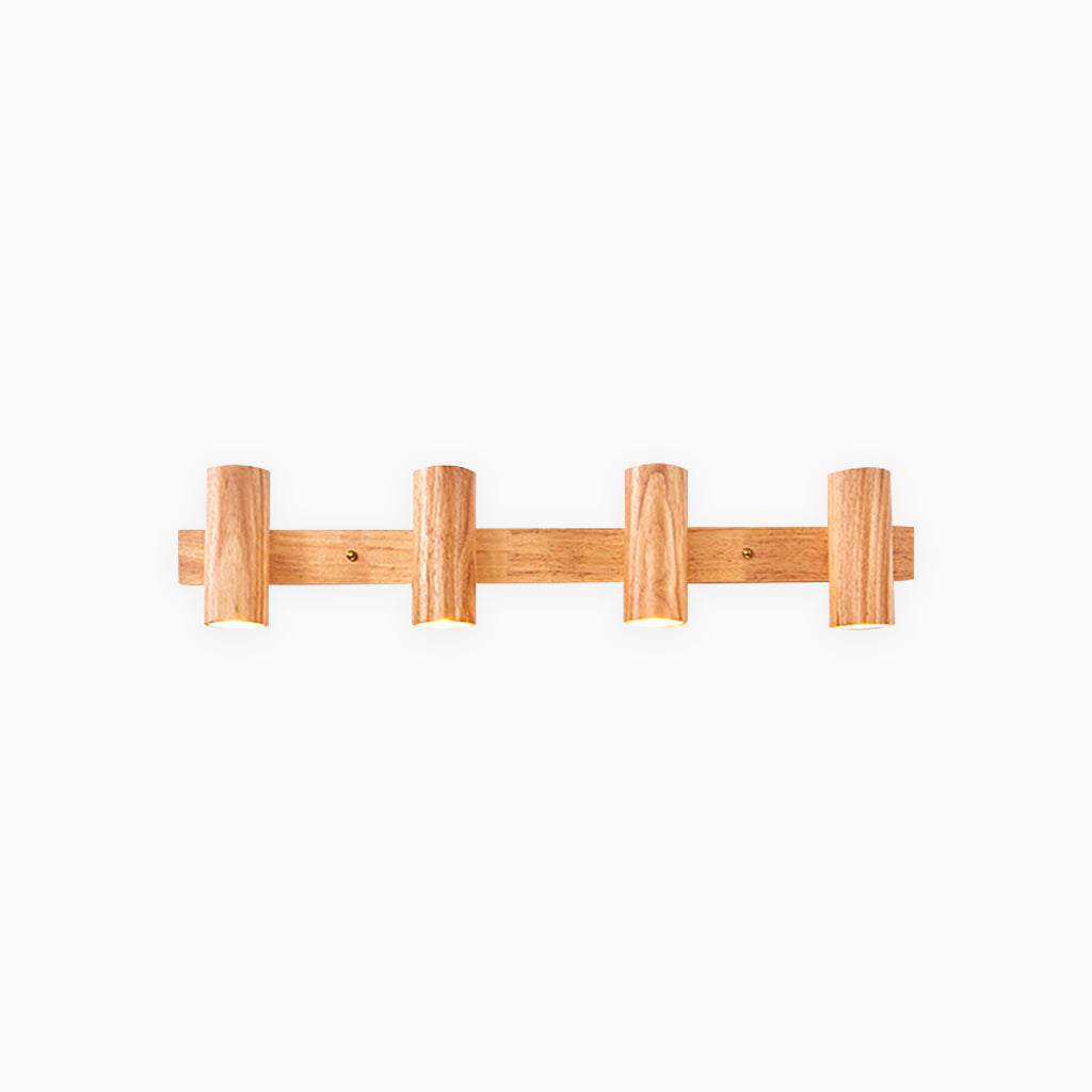 Rotating Track Spotlight with Wood Accent – Single or Multi-Head LED Fixture for Living Room, Bedroom & Home Office – Adjustable Directional | Thomler