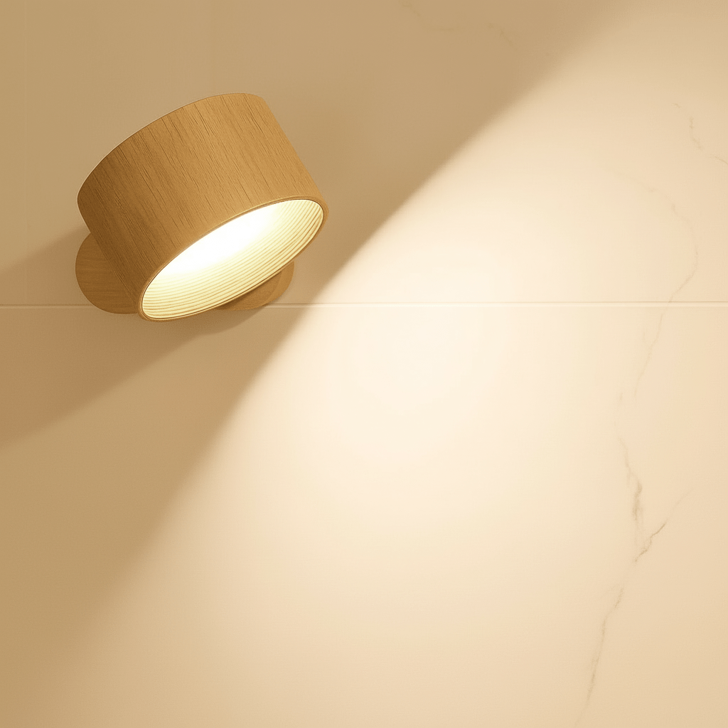 Aplique LED inalámbrico con control remoto: lámpara de pared de aluminio recargable para dormitorio, sala de estar y pasillo | Thomler