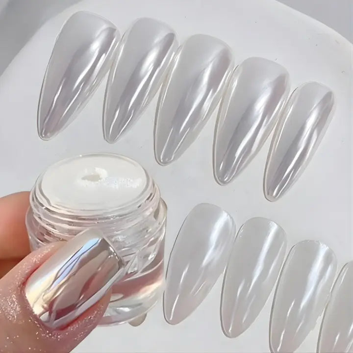 Mirror Chrome Nail Powder for High-Gloss Metallic Manicure Finish – Works on Gel, Acrylic & Natural Nails – Easy DIY Application for Salon-Q | Thomler