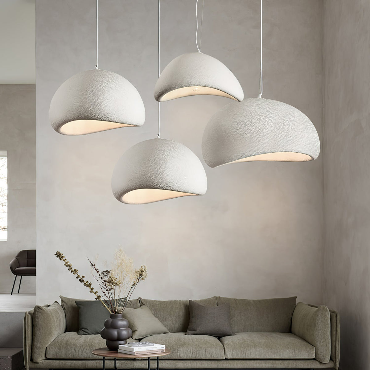 Cloud Pendant Lamp Dimmable LED Overhead Fixture Dining Room Bedroom Living Room Nursery Den Soft Glow Suspended Lighting E26 Bulb Base 12-4