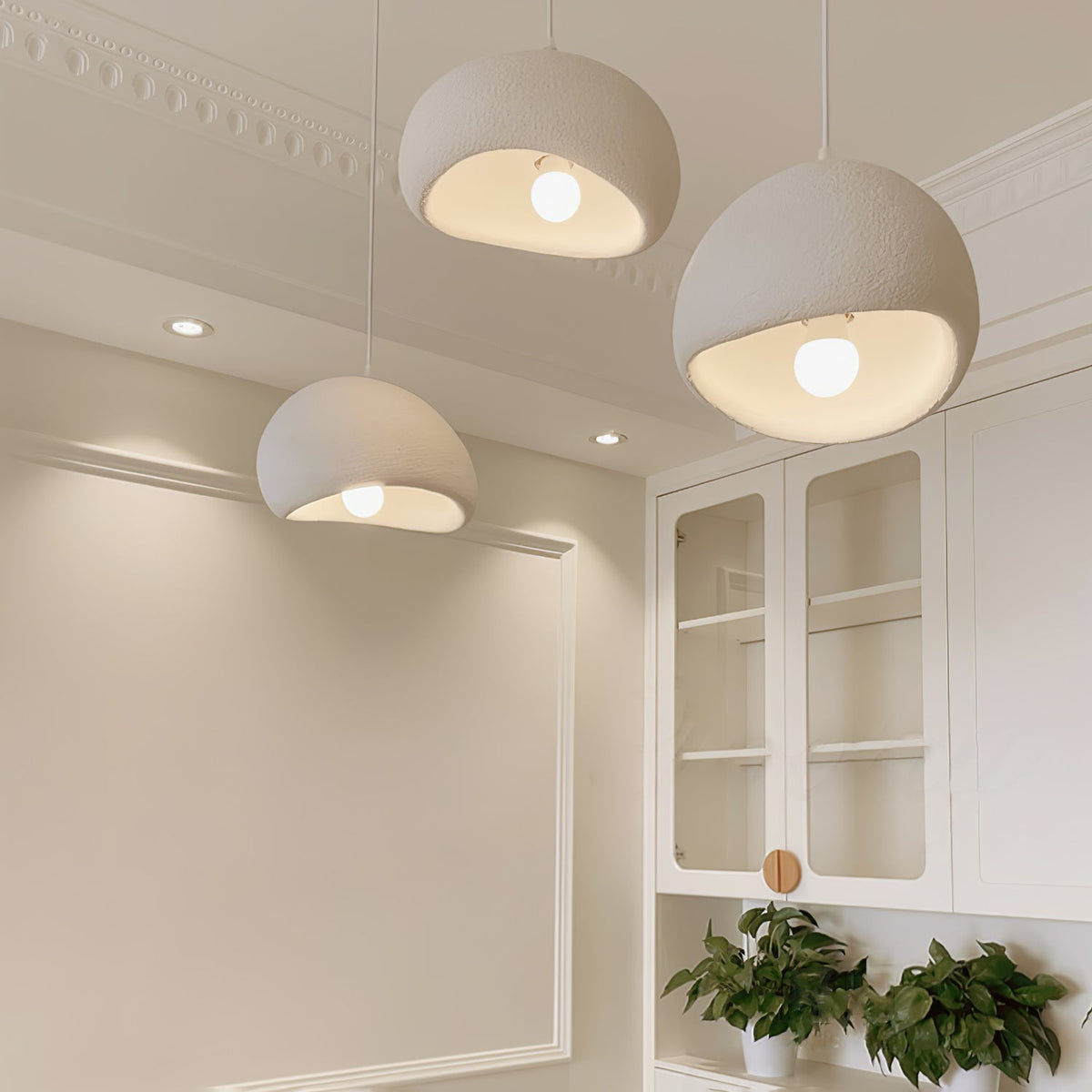 Cloud Pendant Lamp Dimmable LED Overhead Fixture Dining Room Bedroom Living Room Nursery Den Soft Glow Suspended Lighting E26 Bulb Base 12-4