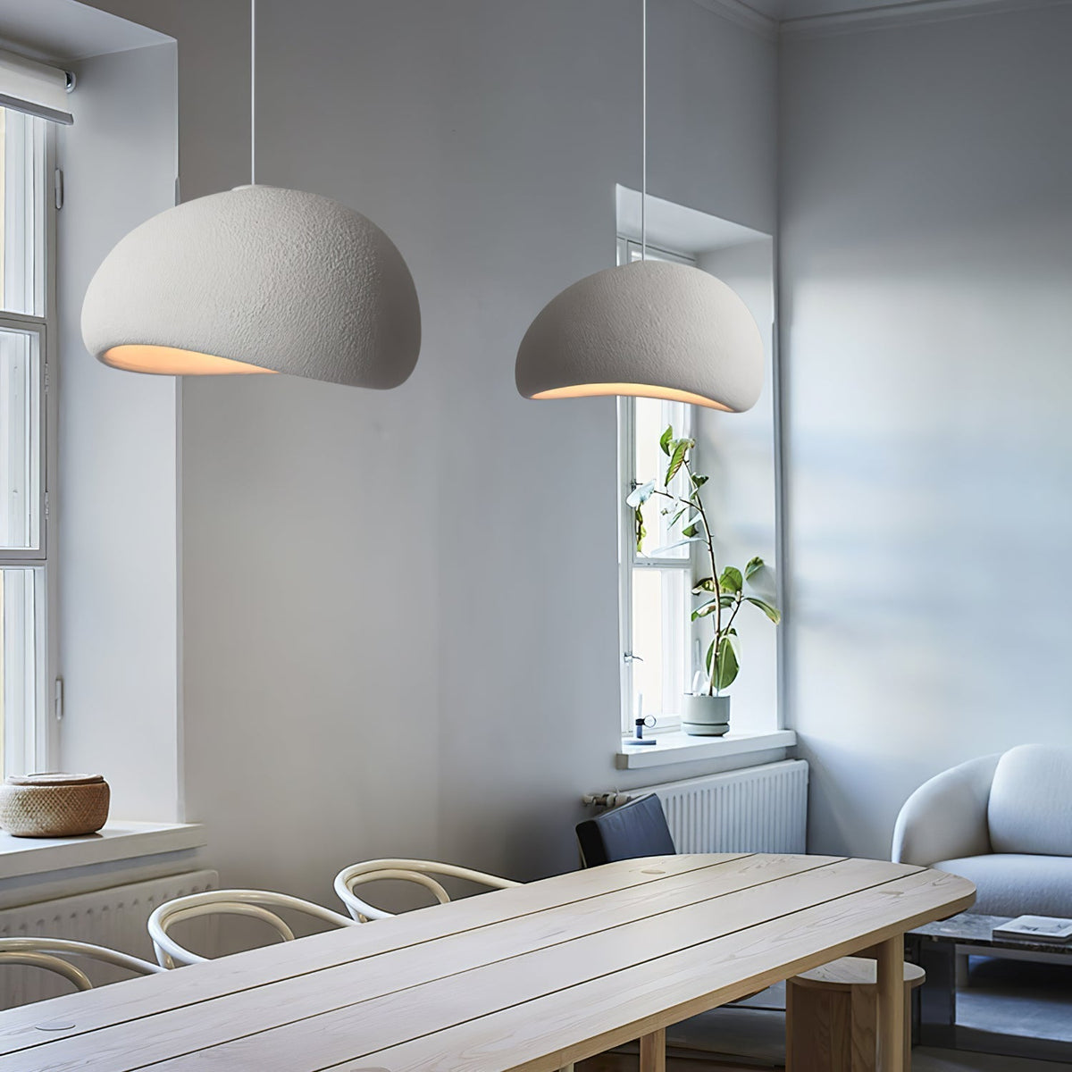 Cloud Pendant Lamp Dimmable LED Overhead Fixture Dining Room Bedroom Living Room Nursery Den Soft Glow Suspended Lighting E26 Bulb Base 12-4