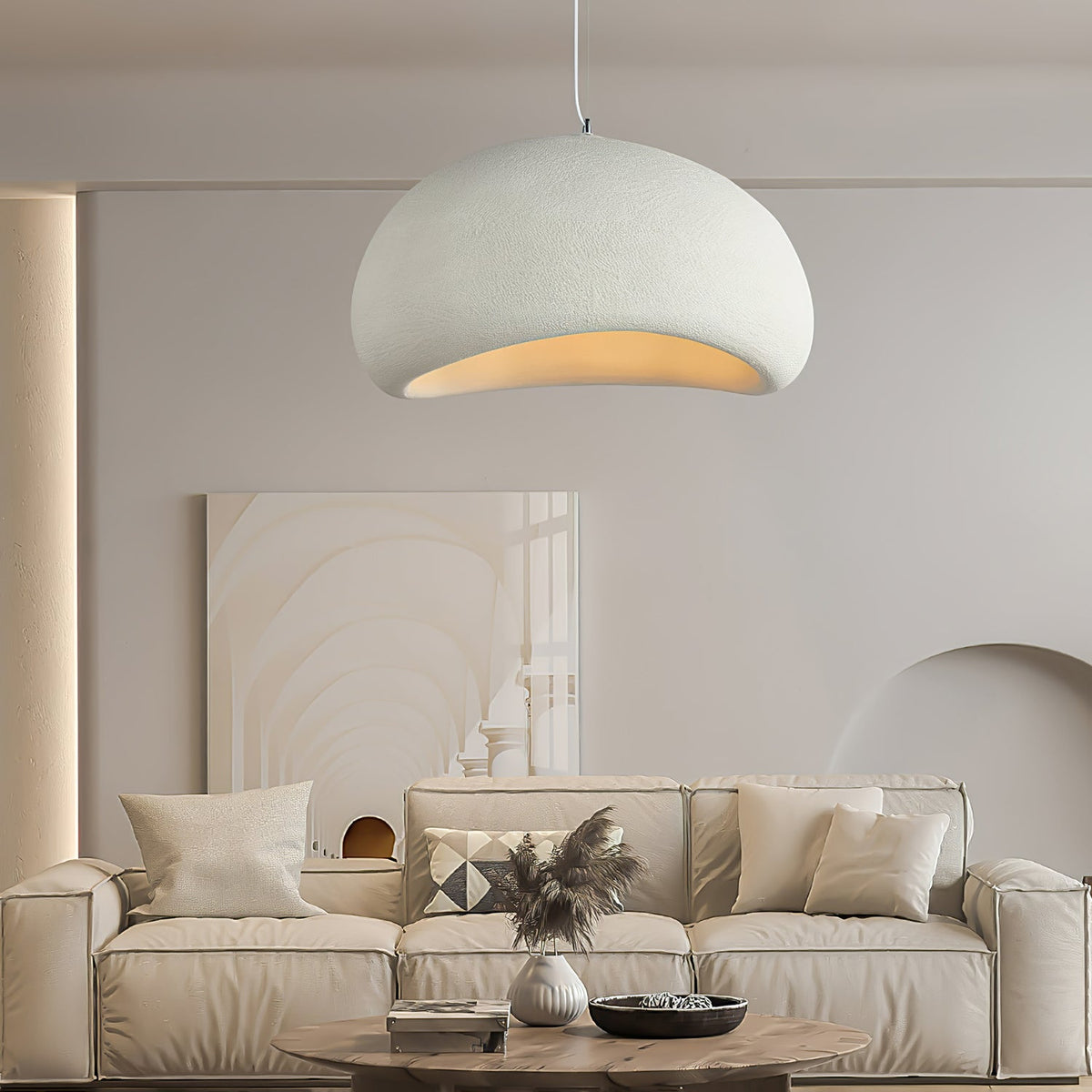 Cloud Pendant Lamp Dimmable LED Overhead Fixture Dining Room Bedroom Living Room Nursery Den Soft Glow Suspended Lighting E26 Bulb Base 12-4