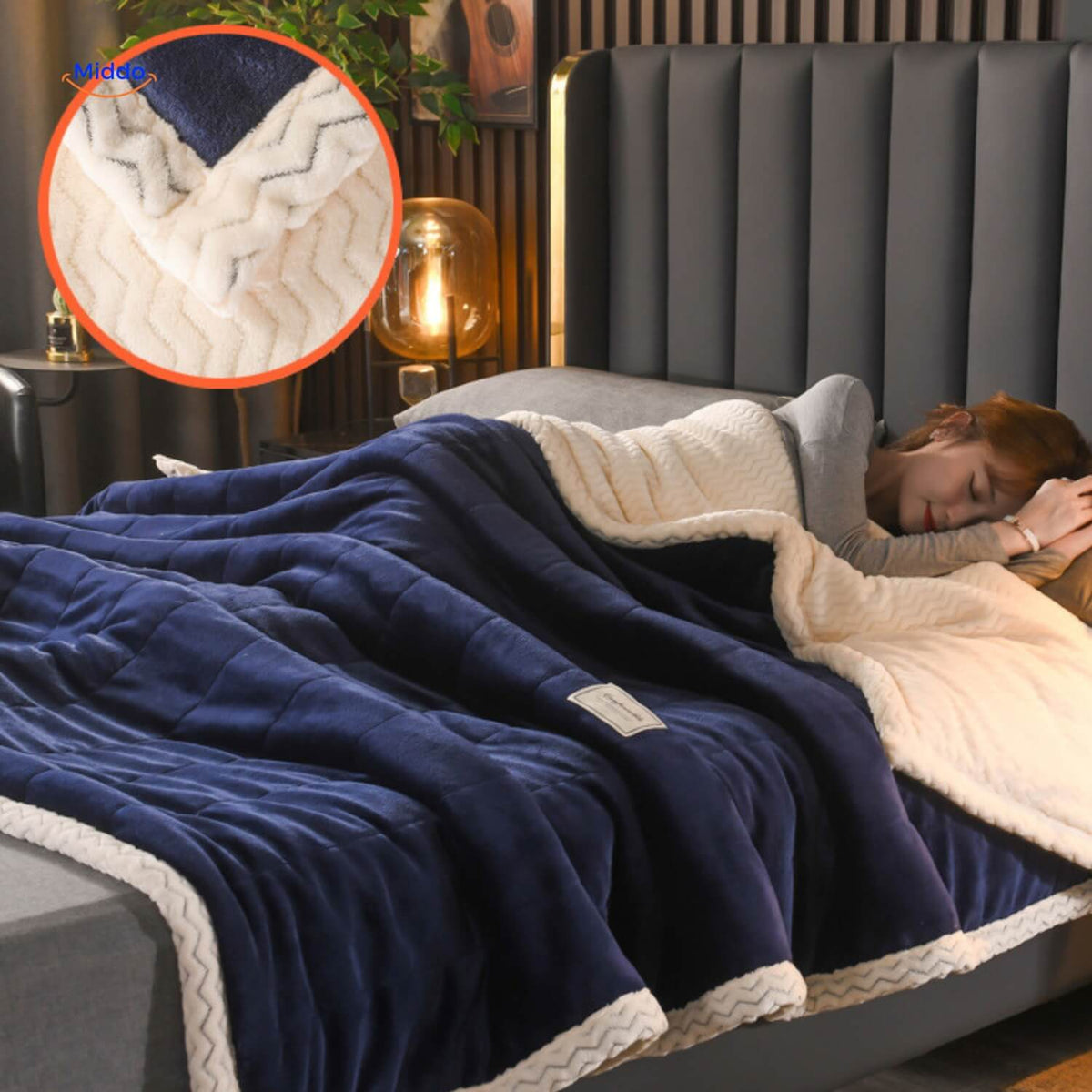 Reversible Plush Fleece Throw Blanket – Ultra-Soft Double-Sided Winter Blanket for Bed & Couch