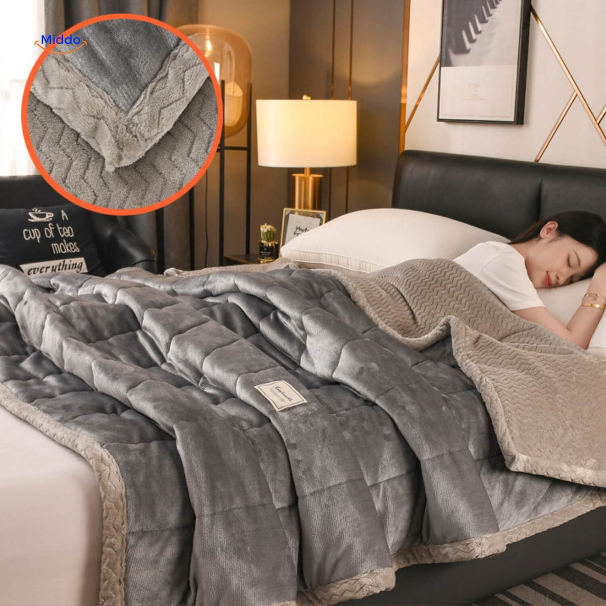 Reversible Plush Fleece Throw Blanket – Ultra-Soft Double-Sided Winter Blanket for Bed & Couch