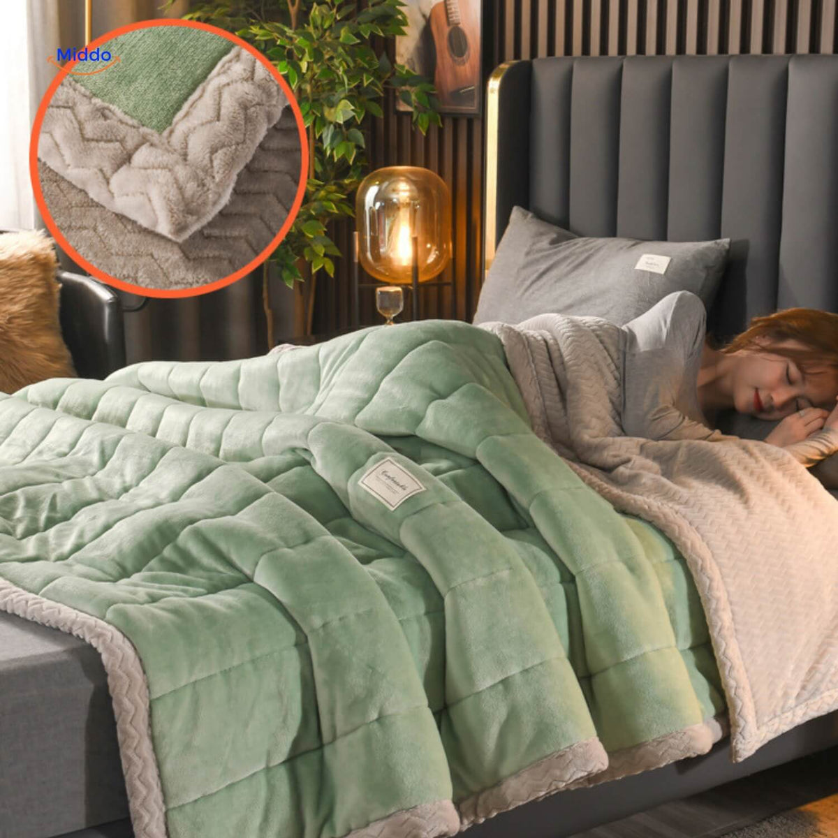Reversible Plush Fleece Throw Blanket – Ultra-Soft Double-Sided Winter Blanket for Bed & Couch