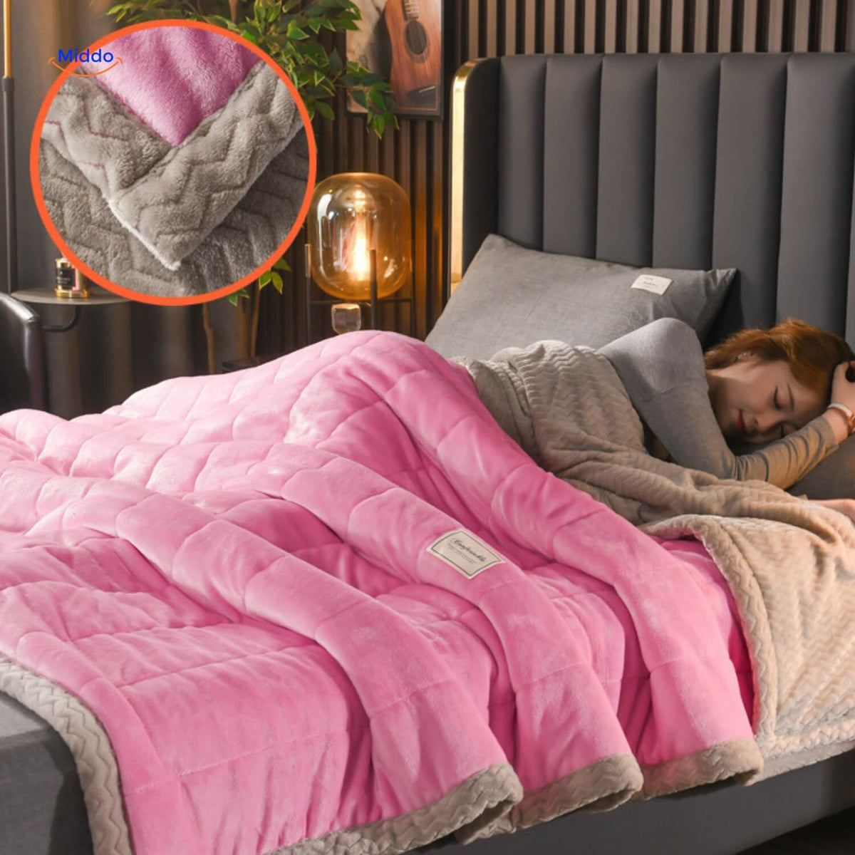 Reversible Plush Fleece Throw Blanket – Ultra-Soft Double-Sided Winter Blanket for Bed & Couch