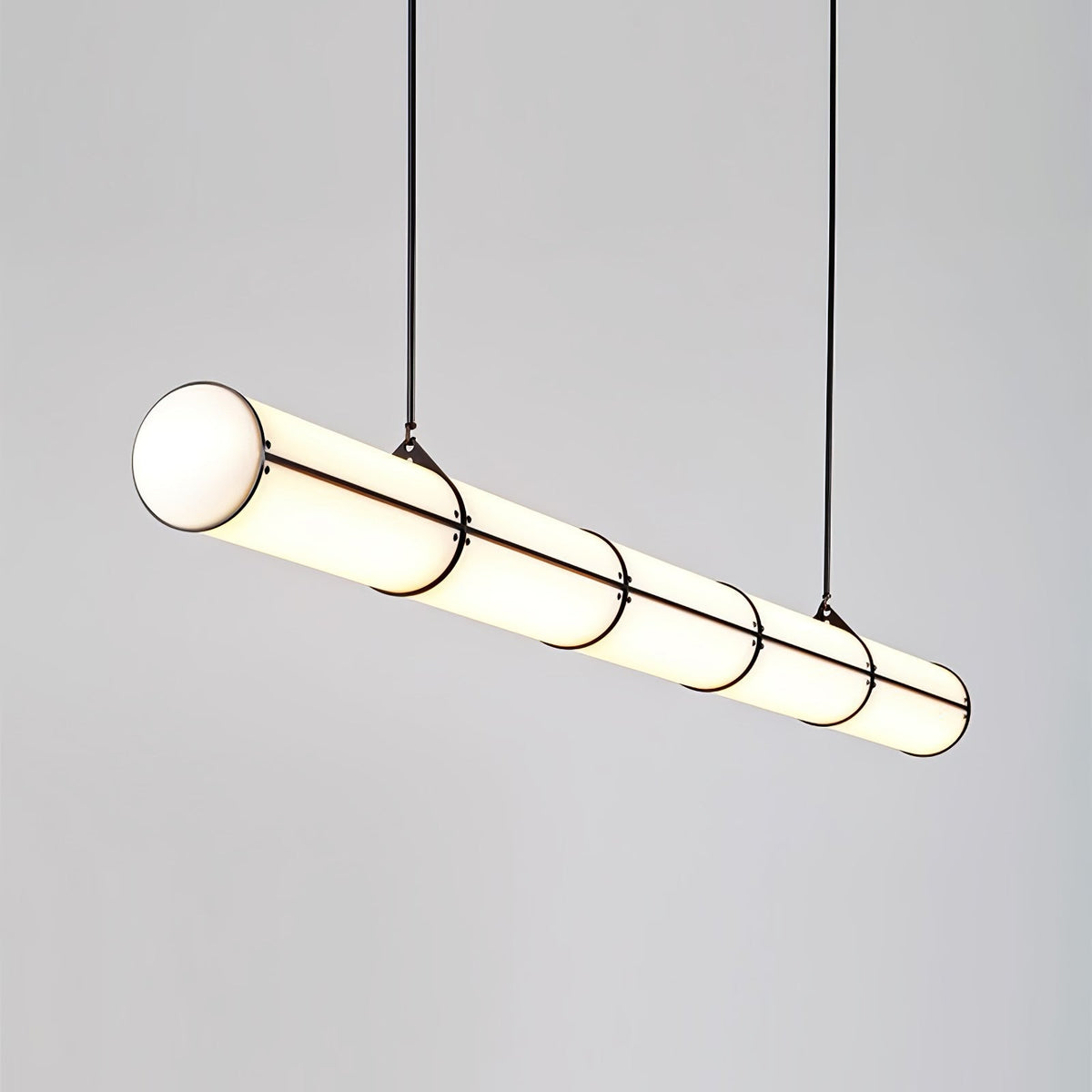 Lámpara LED lineal ajustable de 59 pulgadas, metal y acrílico, tres temperaturas de color para comedor, cocina, sala de estar, interior moderno L | Thomler
