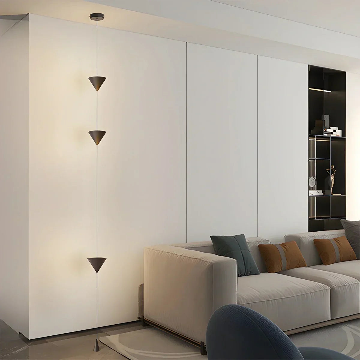 Adjustable Height Pole Light Iron & Acrylic LED Up to 11.5 Feet for Bedroom Living Room Modern Home Office Minimal Vertical Standing Accent | Thomler