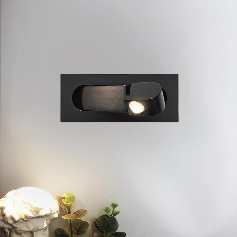 Aplique de pared LED giratorio con interruptor de botón para lectura nocturna enfocada en espacios compactos | Thomler