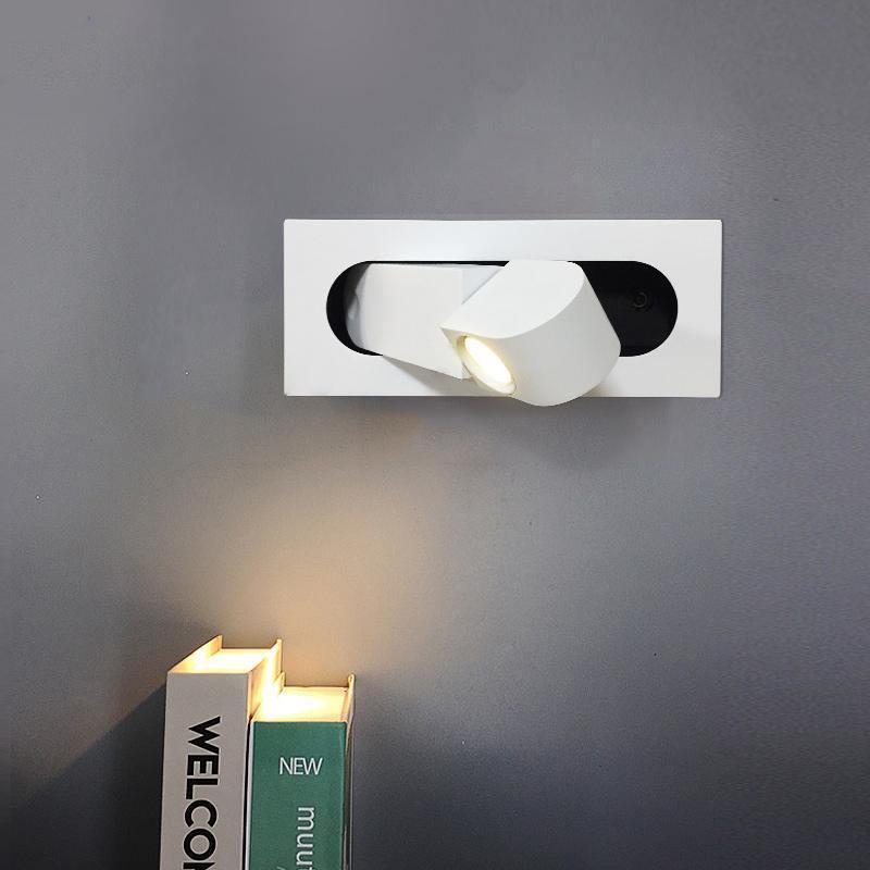 Aplique de pared LED giratorio con interruptor de botón para lectura nocturna enfocada en espacios compactos | Thomler