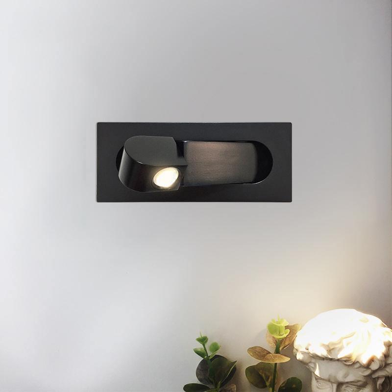 Aplique de pared LED giratorio con interruptor de botón para lectura nocturna enfocada en espacios compactos | Thomler