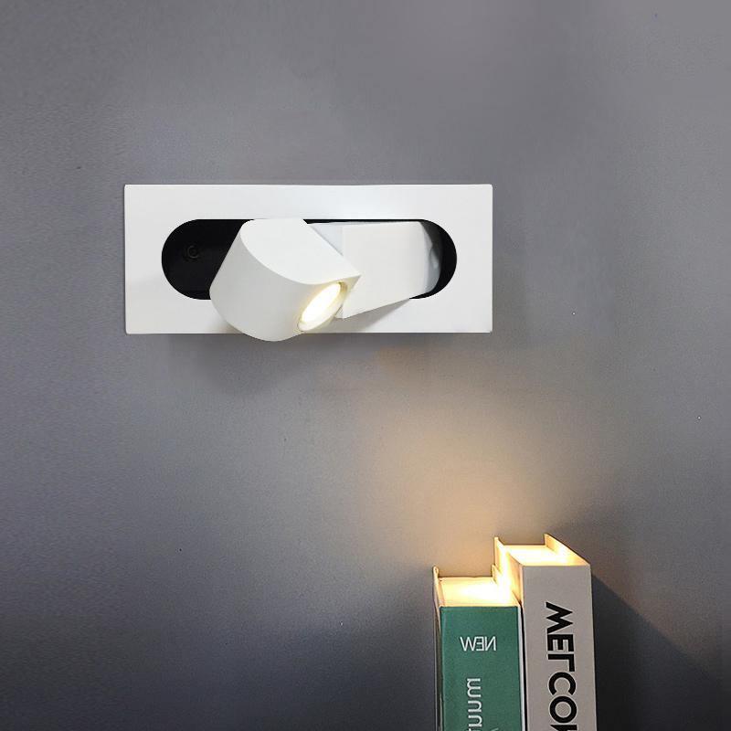 Aplique de pared LED giratorio con interruptor de botón para lectura nocturna enfocada en espacios compactos | Thomler