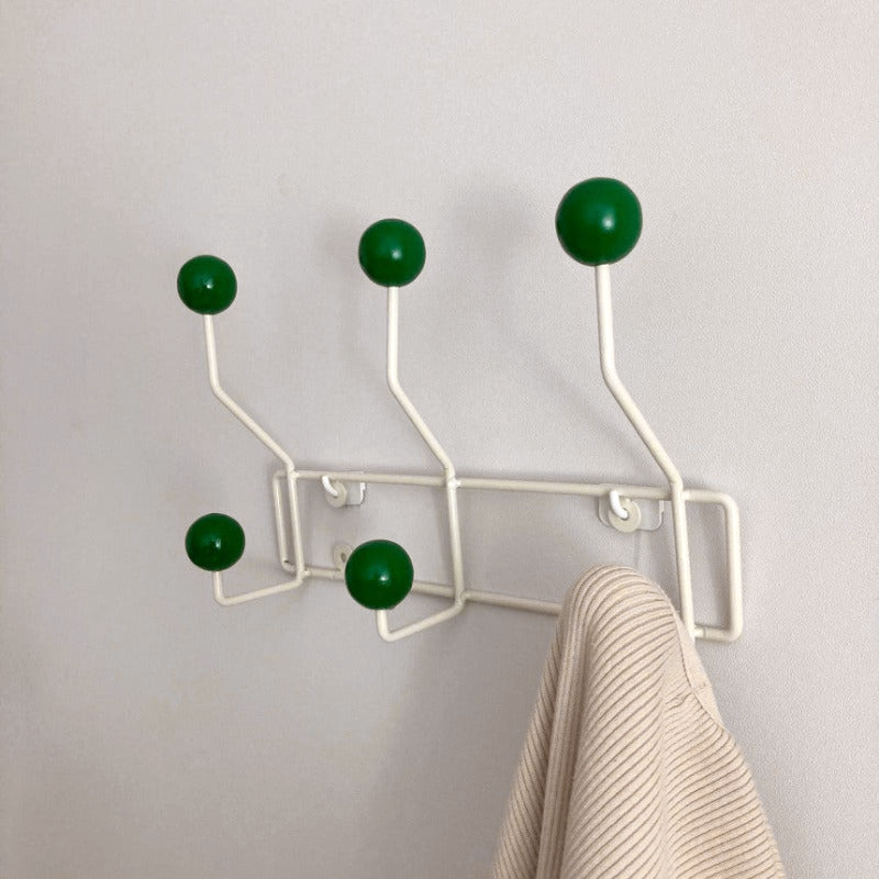 Metal Hook Rack for Entryway Storage – Dual-Hook Design with Glossy Knobs for Coats, Bags & Hats – Compact Space-Saving Organizer for Hallwa | Thomler