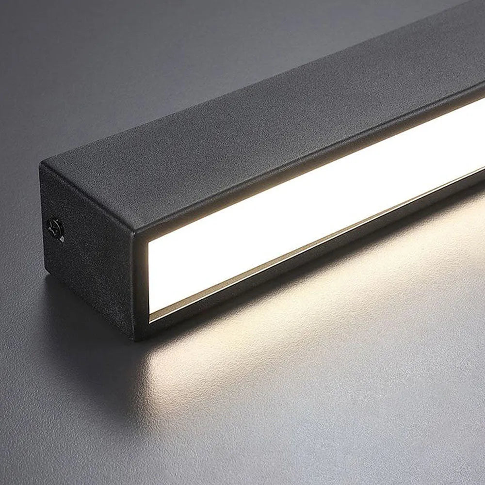 Linear LED Flush Mount Ceiling Light 47-inch Black Fixture for Bedroom Living Room Hallway Contemporary Minimalist Home Lighting | Thomler