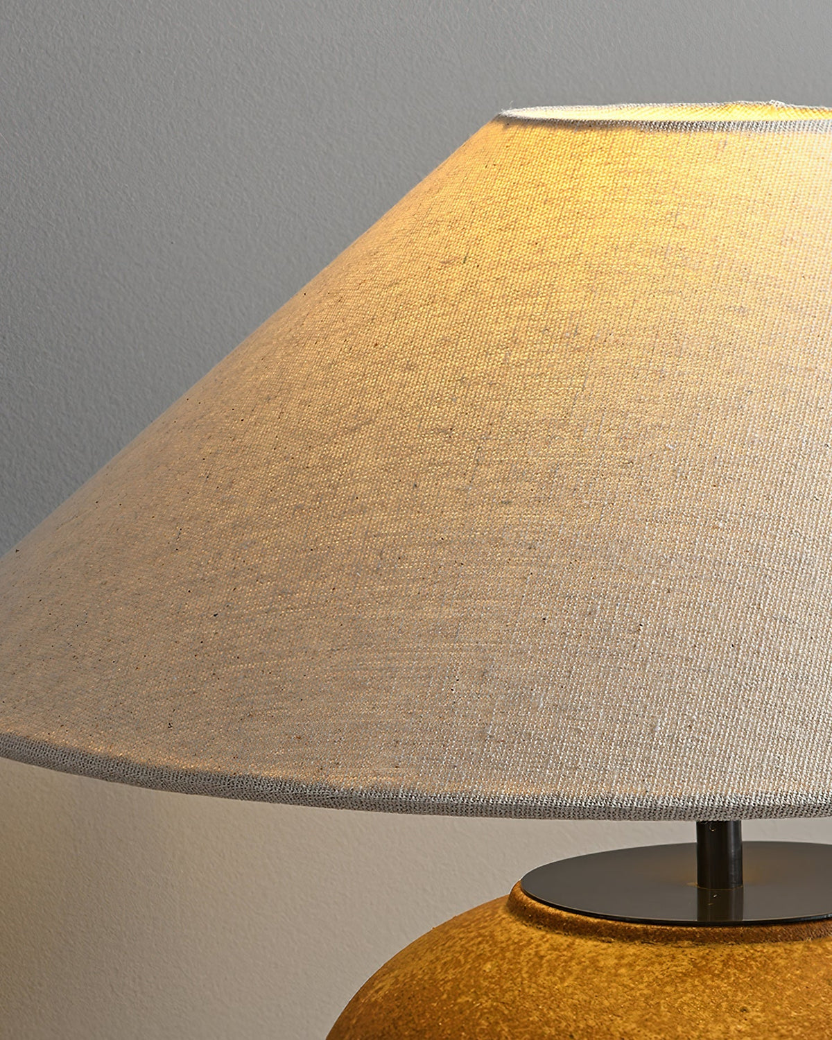 Handcrafted Ceramic Bedside Lamp 16x15 inches White Ambient Light for Bedroom Nightstand Reading Corner Living Room Side Table Desk Accent M | Thomler