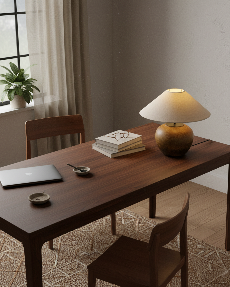 Handcrafted Ceramic Bedside Lamp 16x15 inches White Ambient Light for Bedroom Nightstand Reading Corner Living Room Side Table Desk Accent M | Thomler