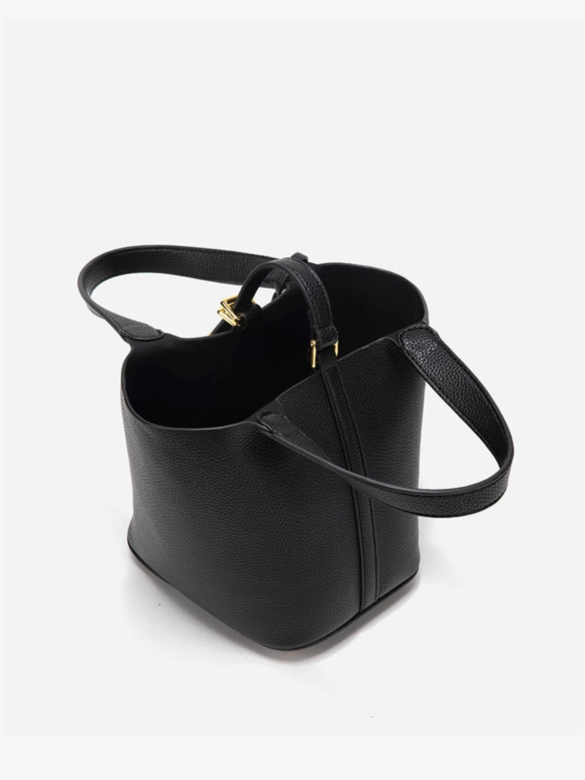 Bolso bombonera de piel color topo de lujo