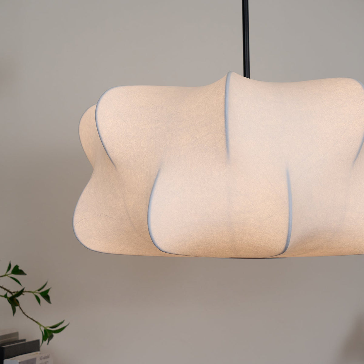 Lámpara colgante de 3 luces Silk Cloud, blanca, 24 pulgadas, montaje en techo ajustable, E27, para comedor, sala de estar, cocina, luz de techo interior moderna | Thomler